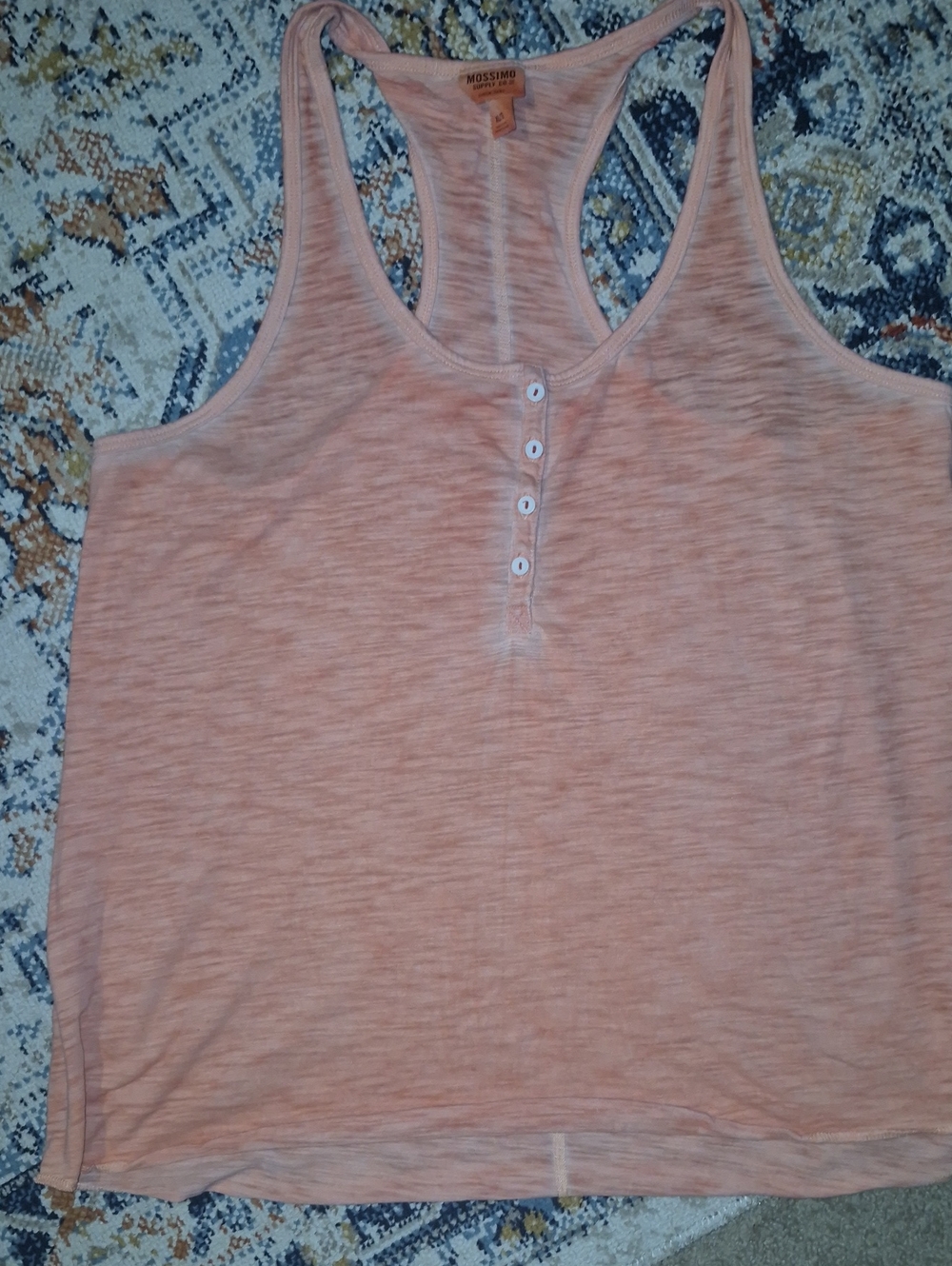 Mossimo Supply Co. peach racerback henley tank